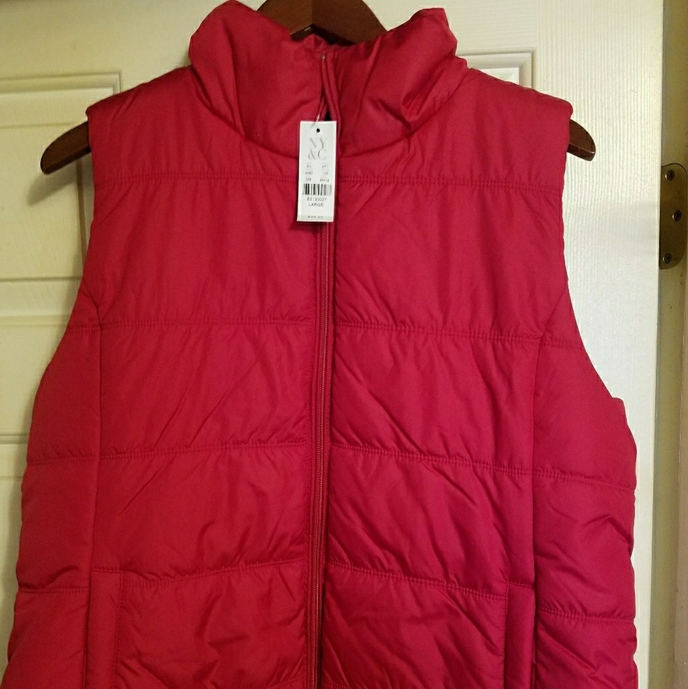 Women's Fleece-Lined Puffer Vest Size Large
